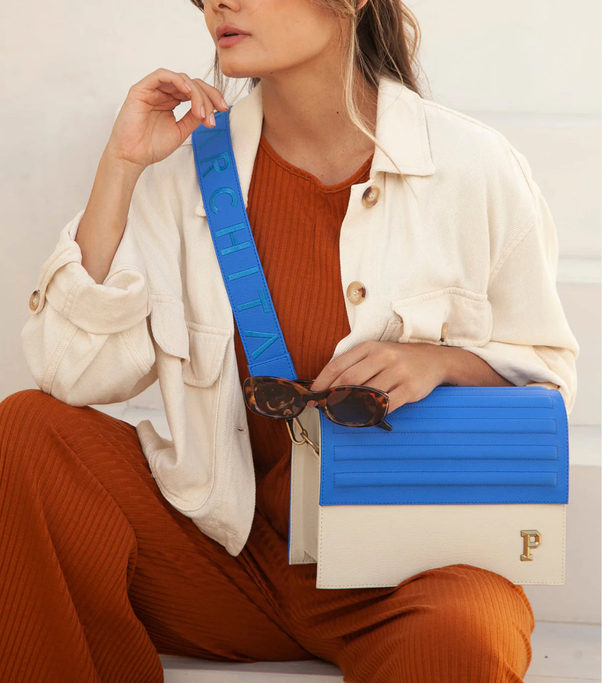 Cartera Nogal Azul Zafiro