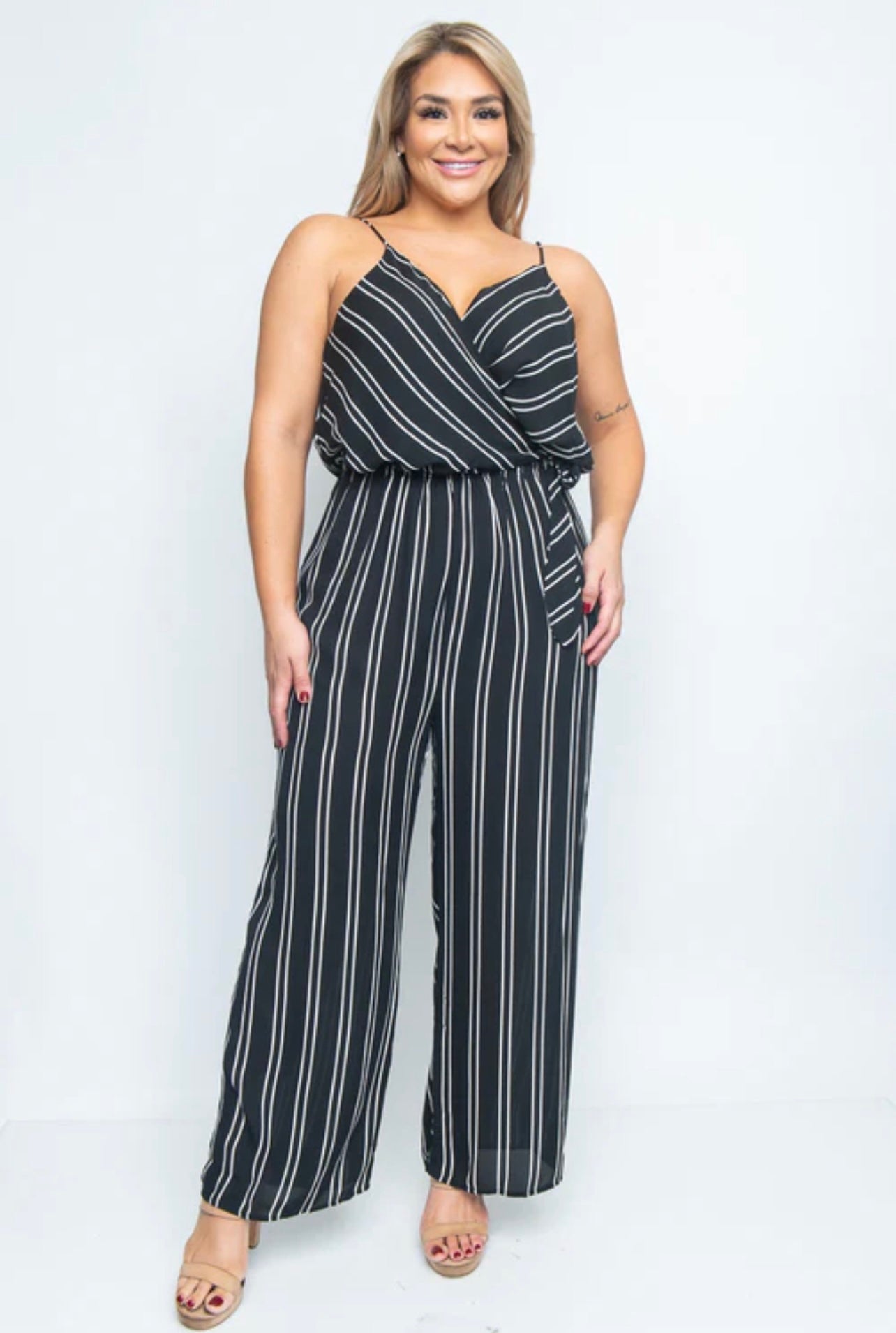 SELENA STRIPS JUMPSUIT