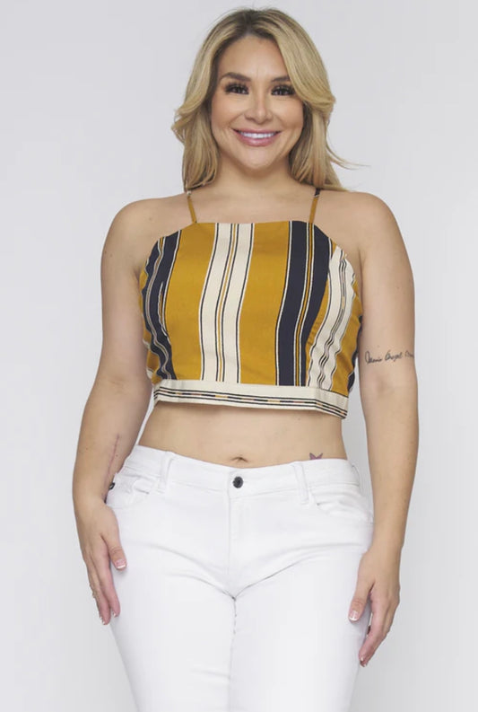 MUSTARD STRIP TOP